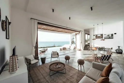 Bright interior of a home with an ocean view